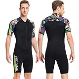 WTLONBF 1,5 mm Neopren-Neoprenanzug mit Frontreißverschluss, langärmliger...