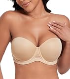 DotVol Damen Trägerloser BH Rückenfrei Ohne Träger Push Up Büstenhalter mit Geformte...