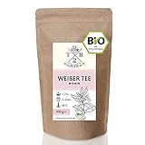 Bio Weißer Tee – Pai Mu Tan Tee lose. 100 g – weich, duftig und aromatisch. (ca. 40...
