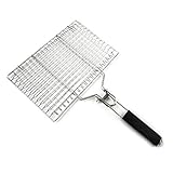Fisch-Grillkorb, Edelstahl BBQ Grillkorb Fischbräter, Tragbares Grill Fischhalter,...