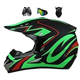 Motorradhelm Kinder, Fullface Downhill Motocross Helm, Jugend Crosshelm Helm Motorrad MTB...