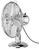 UNOLD 86830 Tischventilator Chrome - Chrom, 35 Watt, 3-stufiger Geschwindigkeitsregler,...