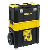 STANLEY Essential Rollende Werkstatt (3-in-1 stapelbare Boxen, leerer...