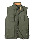 Yukirtiq Herren Sommer Outdoor Weste Leicht Atmungsaktiv Anglerweste...