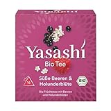 Yasashi Tee | Süße Beeren & Holunderblüte | 16 Pyramidenbeutel | Glutenfrei |...