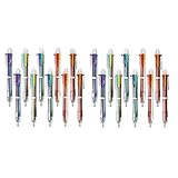 Sctecoau 20er-Pack Kugelschreiber 6-In-1-Multicolor-Druckkugelschreiber 0,5 mm Bunter...