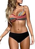 Dokotoo Damen Bikini Set Push Up Bikinis Sexy Crossover Bikini-Sets Zweiteiliger Badeanzug...