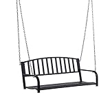 Outsunny Hängebank 2-Sitzer Gartenschaukel Schaukelbank Hollywoodschaukel Schwebebank mit...