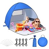 Jsdoin Strandmuschel Pop Up mit UV SchutzPop UpZelt Strandzelt,Koffertauglich Zelt für L...