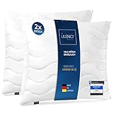 LILENO HOME Kopfkissen 80x80 cm [2er Set] MEDIUM mit 850g Kissen-Füllung - Bett oder Deko...