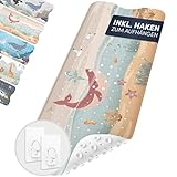 avakido® Badewannenmatte Kinder rutschfest - Inklusive 2 Haken zum Aufhängen - 100%...