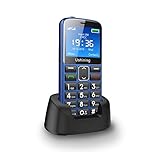 ukuu Mobiltelefon für ältere Menschen mit SOS-Taste und Ladestation, große Tasten, hohe...
