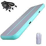 Luftmatte/Gymnastikmatte, aufblasbare Gymnastikmatte mit Luftpumpe, 400 cm, Grün