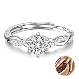 JeweBella 925 Sterling Silber Ringe für Damen Verstellbarer Verlobungsring Eheringe...