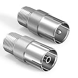 Ancable SAT Antennen Adapter SET, F-Stecker für Antennenkabel, 1 F-Buchse auf PAL-Buchse...