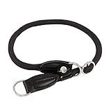lionto Hundehalsband Retrieverhalsband Dressurhalsband, Länge 35 cm schwarz