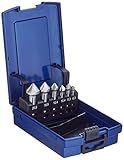 BOHRCRAFT 17001330006 Kegelsenker Set HSS-G in ABS-Box KS6-K 6-teilig, 6 Stück...