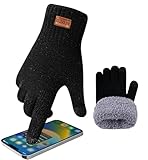 HIYATO Handschuhe herren, Verdickte Touchscreen Winterhandschuhe, Warme...