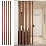 Generisch Moderner Raumteiler aus Holz mit Lamellen vom Boden bis zur Decke, einfache...