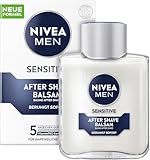 NIVEA MEN Sensitive After Shave Balsam, Gesichtspflege nach der Rasur für empfindliche...
