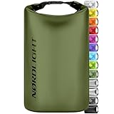 Nordlight Dry Bag 5L Wasserdichter Beutel - (Olivgrün) Wasserdichter Packsack...
