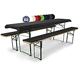 Beautissu 3tlg Bierzeltgarnitur Auflage Set 70cm Comfort XS – Gepolsterte,...