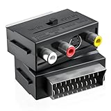 Powice Scart Adapter, 2 Stücke Scart Cinch Adapter, Scart auf 3X Cinch +...