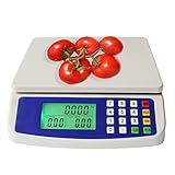 Elektronische Preisberechnungswaage PCS-Tara-Funktion Digitale Küchenwaage LCD-Anzeige...