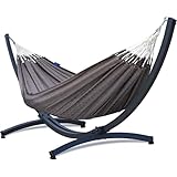 Potenza Outdoor Hängematte mit Aluminium Gestell für 2 Personen I Baumwolle...