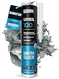 PROCREA® Premium Silikon 'Saniseal 100' (manhattan) [mit Anti-Schimmel-Formel]...