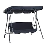Outsunny Hollywoodschaukel 3-Sitzer Gartenschaukel Schaukelbank mit...