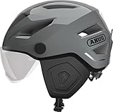 ABUS Stadthelm Pedelec 2.0 ACE - Fahrradhelm mit Rücklicht, Visier, Regenhaube,...
