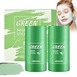 2 Pack Green Tea Mask Stick - grüne tee maske, Tiefenreinigung & Porenverfeinerung mit...