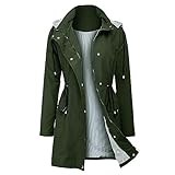 Woaikeyu Damen-Jacke, Outdoor-Mantel, winddicht, locker, lässig, gestreift,...