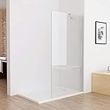 MIQU Walk in Dusche Duschwand Duschtrennwand Duschabtrennung 80 x 185 cm ESG NANO Glas...