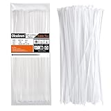 Oksdown 100 Stück 250mm × 3,6mm Weiß Kabelbinder mit 18 kg Zugfestigkeit UV-Beständig...