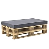 [neu.haus] Neuhaus Palettenkissenbezug 120x80x10cm Dunkelgrau In- & Outdoor Palettenkissen...