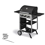 Enders Gasgrill Brooklyn Next 3 - BBQ - Bundle mit extra Fleischthermometer - 3...