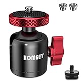 Homeet Mini Kugelkopf Stativkopf 25mm Ballhead Durchmesser, 10KG Maximale Belastung Metall...