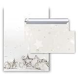 Logbuch-Verlag Set 50 Blatt Weihnachtsbriefpapier + 50 Umschläge - Weihnachten...