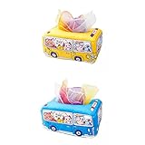 Sharplace 2er Set Baby Tissue Box Bus Schublade mit Handtüchern - Interaktives Spielzeug...