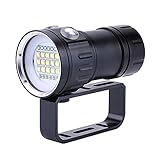 Tauchlicht, IPX8 wasserdicht, 18000 lm, 500 m, helle Perlen,...