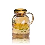 Glaskaraffe Wasserkaraffe Karaffe Glas Mit Deckel für Hausgemachte...