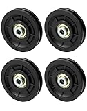 QWORK® 4stk. 90mm Nylon Seilrolle Umlenkrolle Universallager Riemenscheibe...