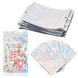 50 Stücke Wiederverschließbare, geruchsdichte Folienbeutel, Mylar-Beutel mit...