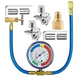 TocaFeank Klimaanlagen Nachfüllset - Kfz Kältemittel Nachfüllset,Anzapfventil Schlauch...