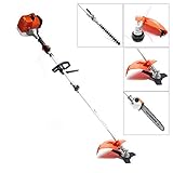 5in1 Benzin Multitool, 1,3kW 1,76PS, mit Rasentrimmer, Heckenschere &...