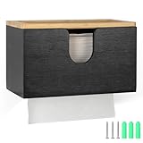 EFUTURETIME Handtuchspender für Papierhandtücher aus Bambus, 27.5x16x13cm,...
