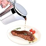 GIRAFEDA Sauciere Edelstahl Soßenkanne Thermo Milchkännchen mit Deckel Sauce...