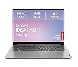 Lenovo IdeaPad 1 Laptop | 15,6' Full HD Display | AMD Ryzen 3 7320U | 8GB RAM | 512GB SSD...